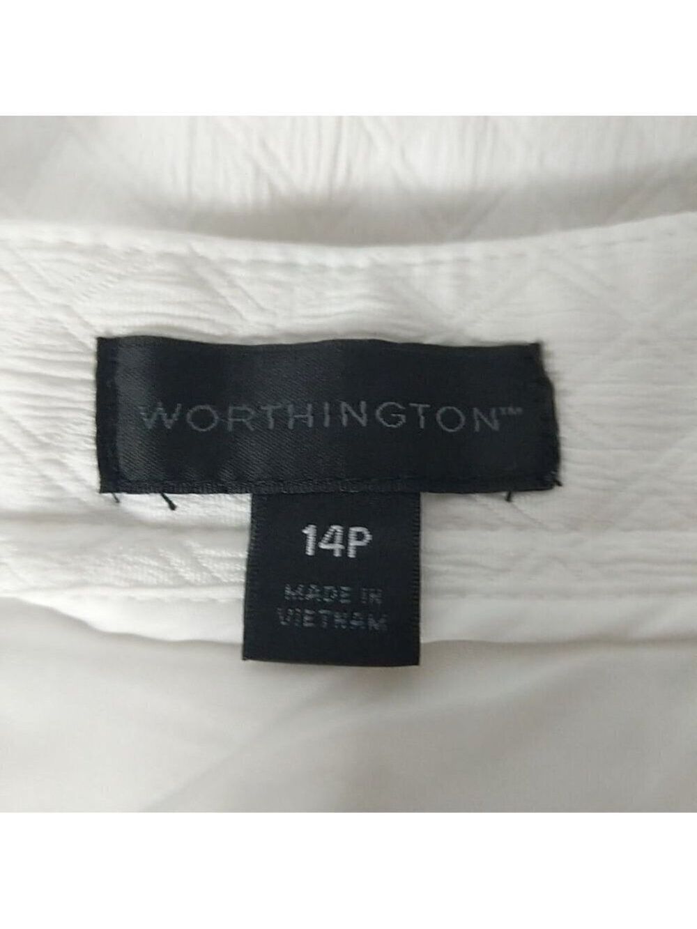 Worthington Womens White A Line Pleated Skirt Petite 14 - Picture 4 of 5